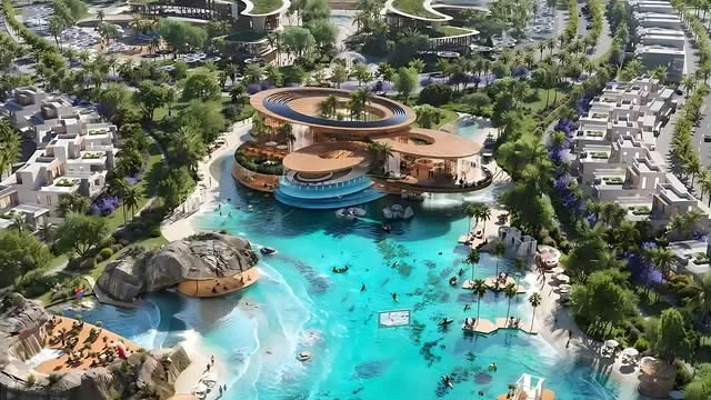 Resort-style lagoon and residential amenities